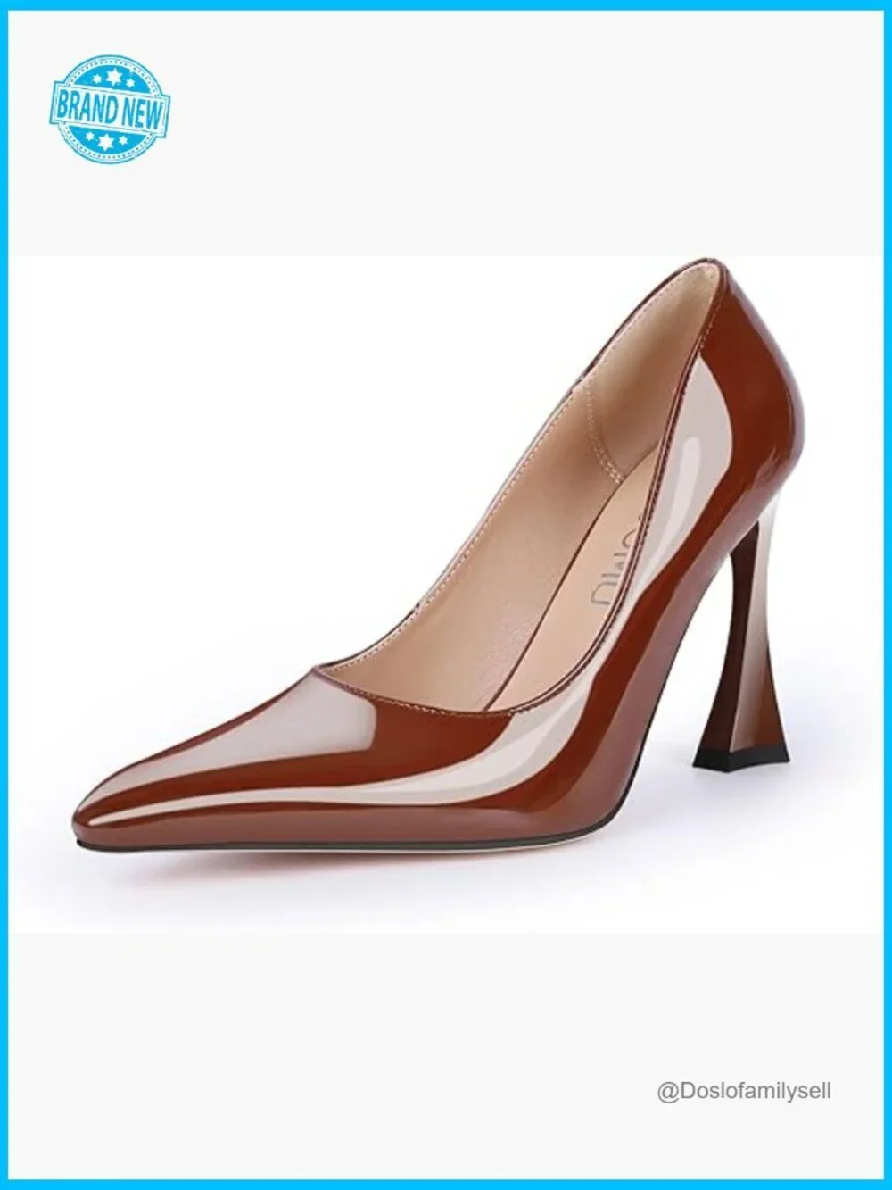 Pointed Toe Stiletto Pumps 4 Inch Heels Slip On Dress Shoes Elegant Chunky Heel